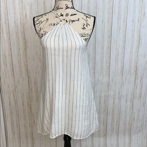 Size XS Harper Linen Blend Pinstripe Dress